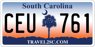SC license plate CEU761