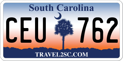 SC license plate CEU762