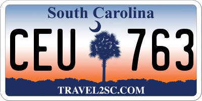 SC license plate CEU763