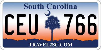 SC license plate CEU766