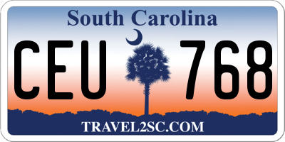 SC license plate CEU768