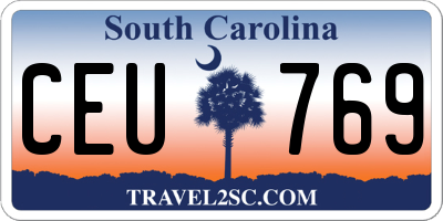 SC license plate CEU769