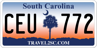 SC license plate CEU772