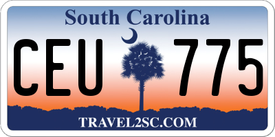 SC license plate CEU775