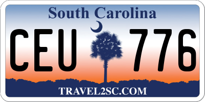 SC license plate CEU776