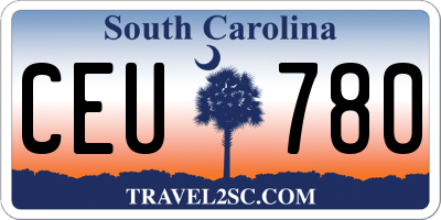 SC license plate CEU780
