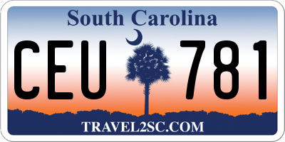 SC license plate CEU781
