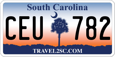 SC license plate CEU782