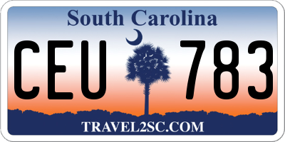 SC license plate CEU783