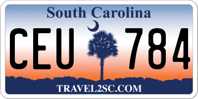 SC license plate CEU784