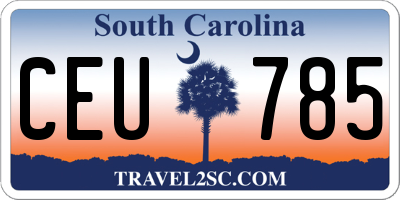 SC license plate CEU785