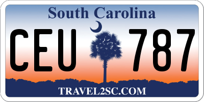 SC license plate CEU787