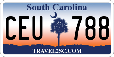 SC license plate CEU788