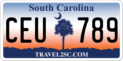 SC license plate CEU789
