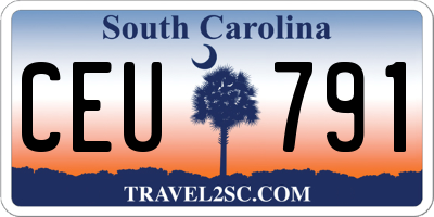 SC license plate CEU791