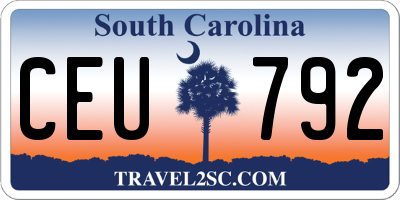 SC license plate CEU792