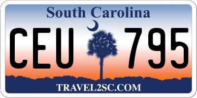 SC license plate CEU795