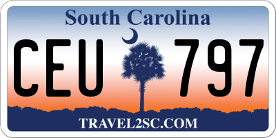 SC license plate CEU797