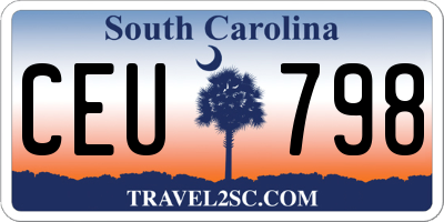 SC license plate CEU798
