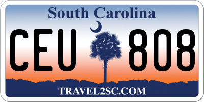 SC license plate CEU808