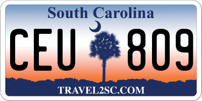 SC license plate CEU809