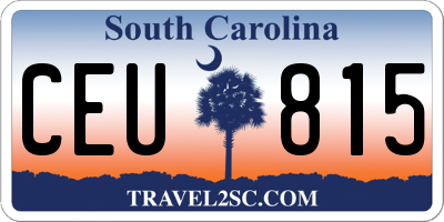 SC license plate CEU815