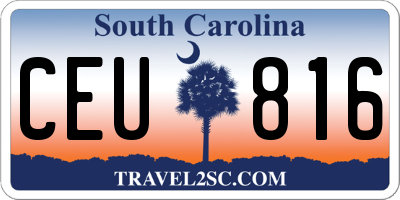 SC license plate CEU816