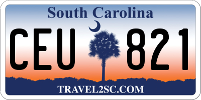 SC license plate CEU821