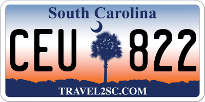SC license plate CEU822