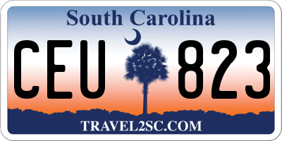 SC license plate CEU823