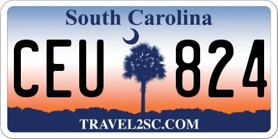 SC license plate CEU824