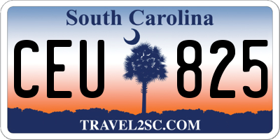 SC license plate CEU825