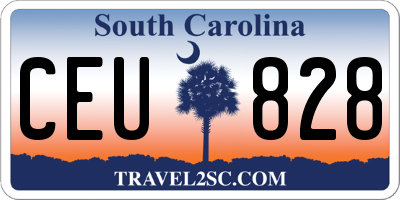 SC license plate CEU828