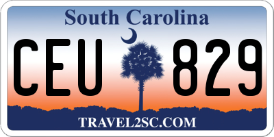SC license plate CEU829