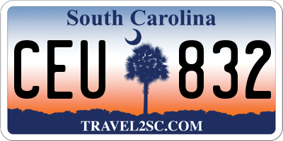 SC license plate CEU832