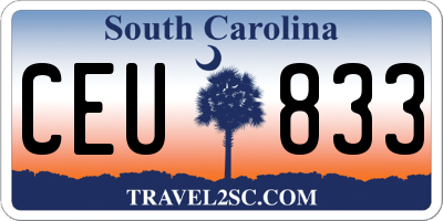 SC license plate CEU833