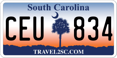 SC license plate CEU834