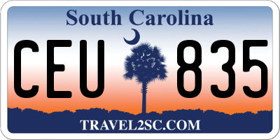 SC license plate CEU835