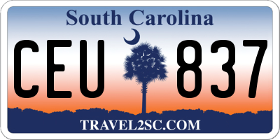 SC license plate CEU837