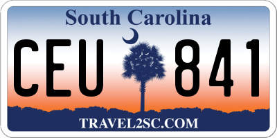 SC license plate CEU841