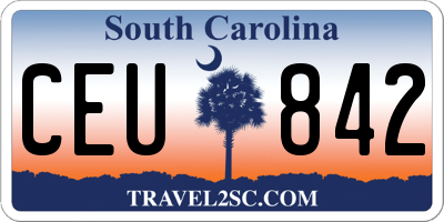 SC license plate CEU842