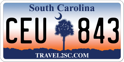 SC license plate CEU843