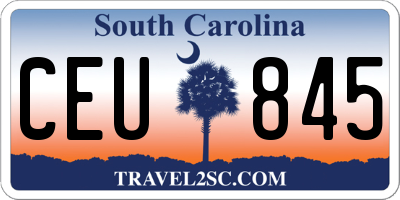 SC license plate CEU845