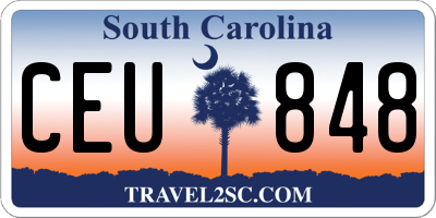 SC license plate CEU848