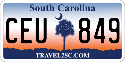 SC license plate CEU849