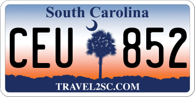 SC license plate CEU852