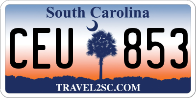 SC license plate CEU853