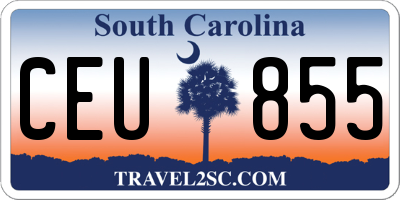 SC license plate CEU855