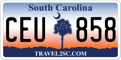 SC license plate CEU858