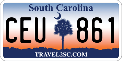 SC license plate CEU861